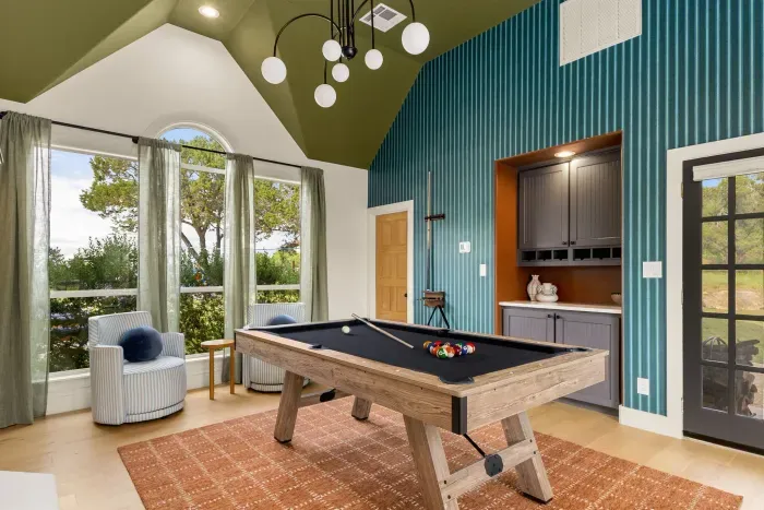 Lounge Room with Pool Table and Bar
