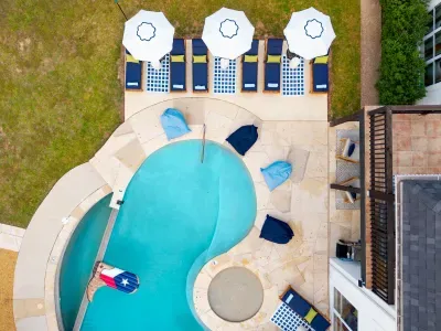 Pool Loungers and Umbrellas