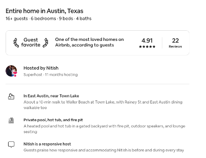 1008 Willow St Airbnb listing summary