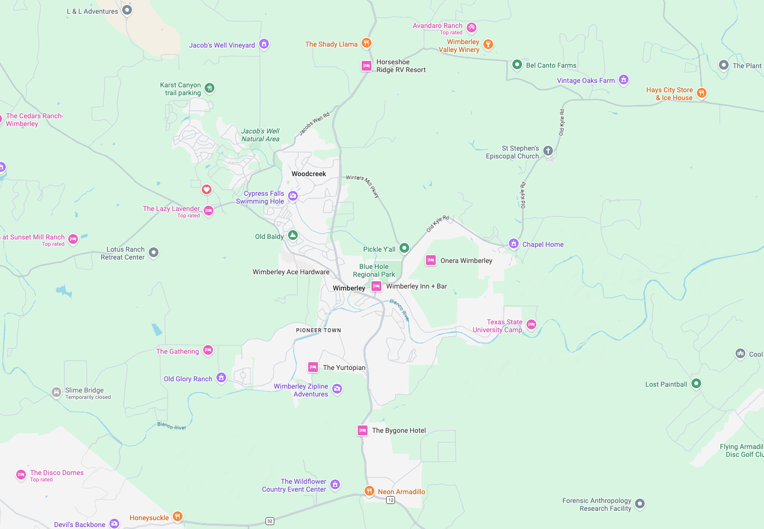 Wimberley map