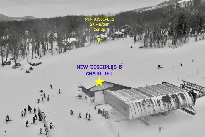 Location, Location, Location
ski directly out to the new 8-man Disciples' lift!