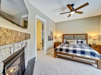 Main Level King fire-lit Master