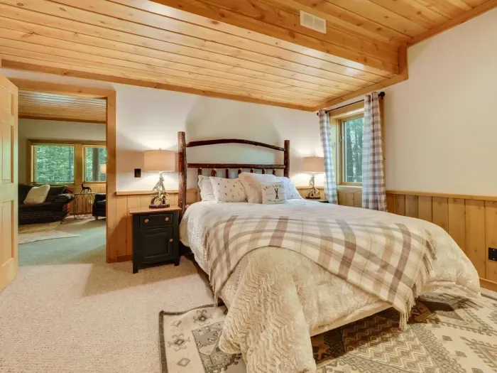 Bedroom 3 on the lower level with a Queen bed