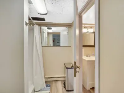 Full bathroom with shower - attached to the Boat Bedroom on the lower level