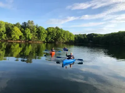 Kayaks and pedal boat on site for guest use