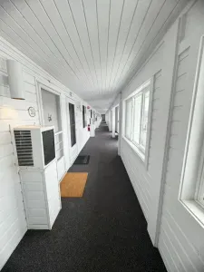 Outside hallway leading to condo