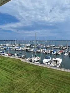 Balcony view of marina