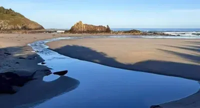 Fogarty Creek tide pools near Depoe Bay Oregon at low tide