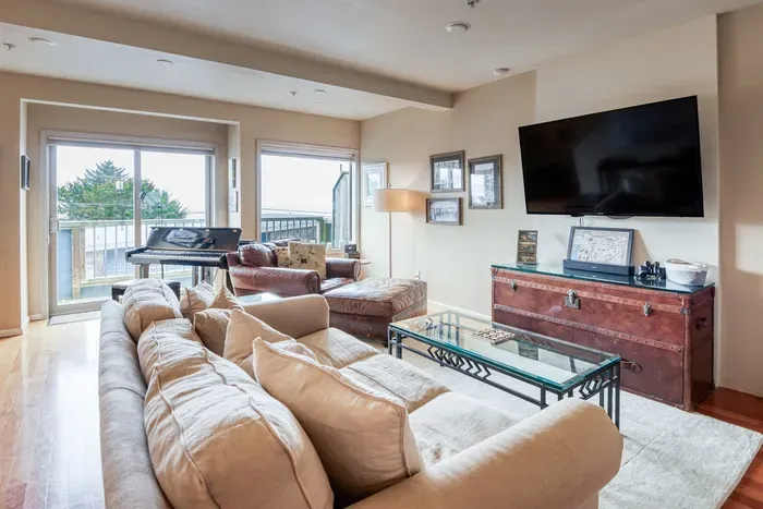 Living Room with Large Screen TV