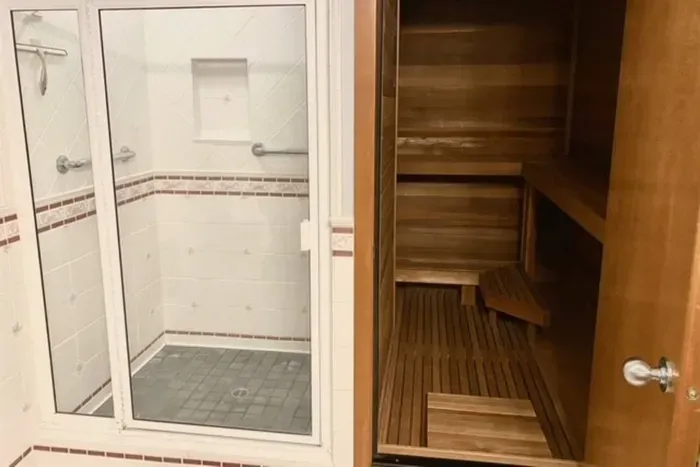 Your own private sauna to warm up after chilly outings.