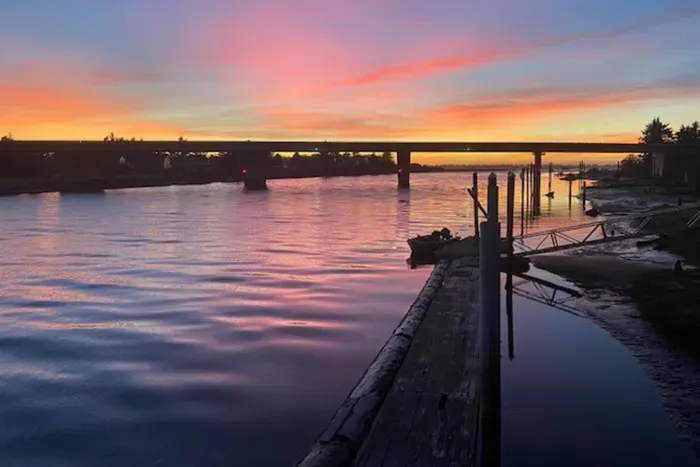 Sunset from the dinner table.