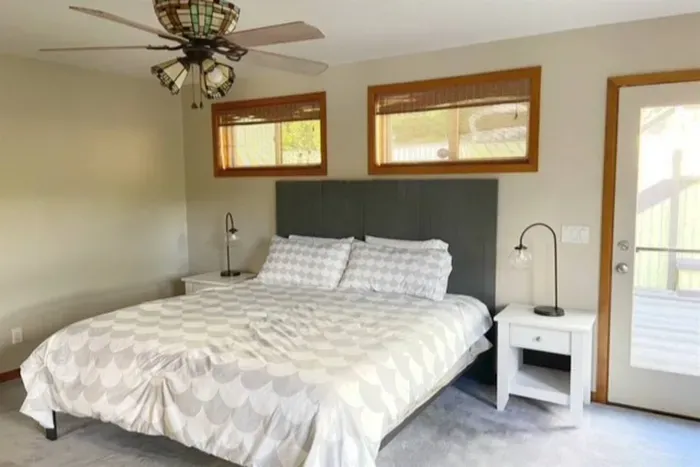 Downstairs master has a separate deck enterance.