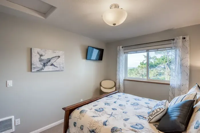 Upstairs Bedroom with a Peek at the Pacfici