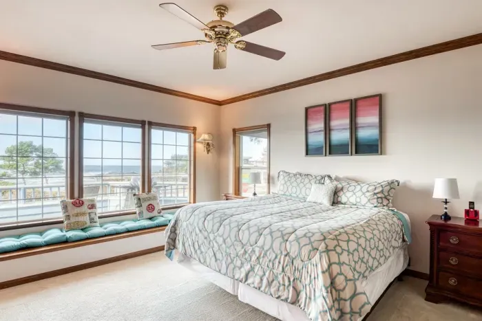 Primary King Bedroom with Window Seat