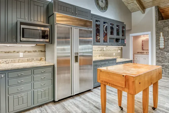 Kitchen Refrigerator and Butcher Block