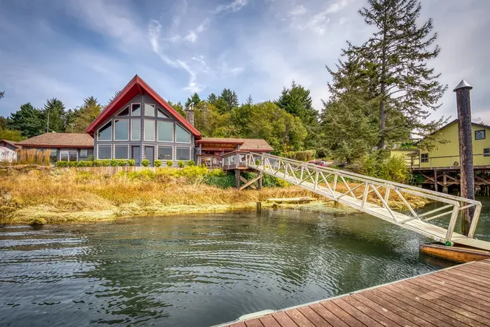 River Side of the House with Ramp to Dock
