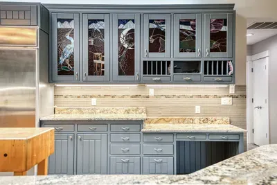 Stained Glass Kitchen Cabinets
