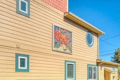 Mosaic on side of Home