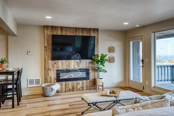 Cozy Fireplace and Large TV