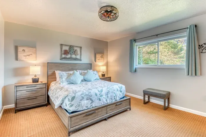 Queen Size Bed in Master Bedroom