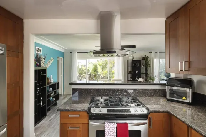 Cook in the full sized kitchen while chatting with the rest of your group. Our kitchen is fully stocked, including an air fryer!