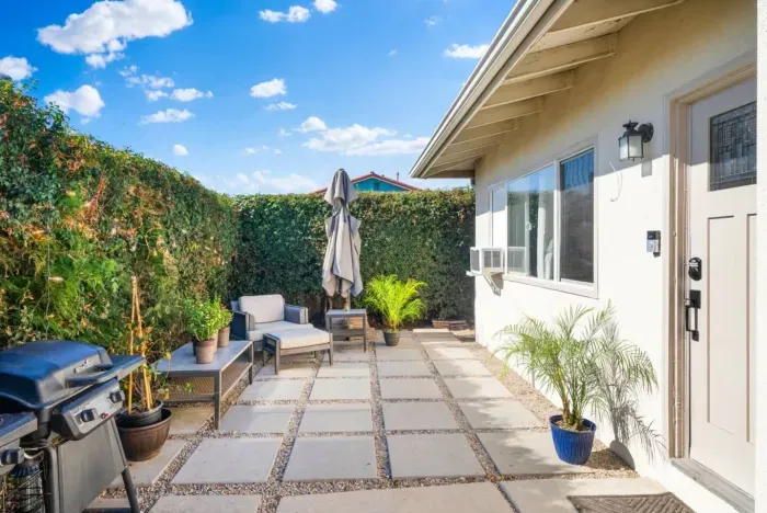 Relaxing outdoor patio space