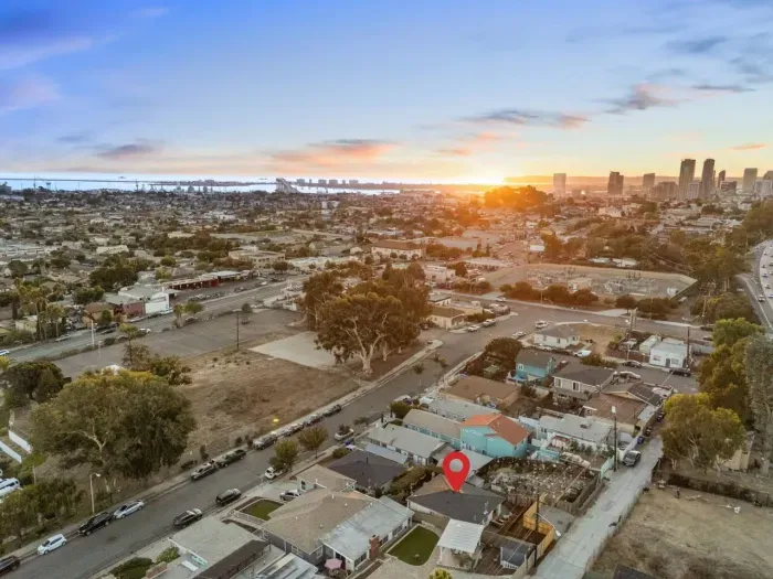 Stunning sunset view from above