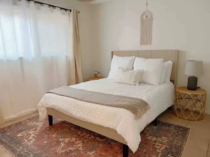 Enjoy a restful night's sleep on a relaxing and comfortable bed.