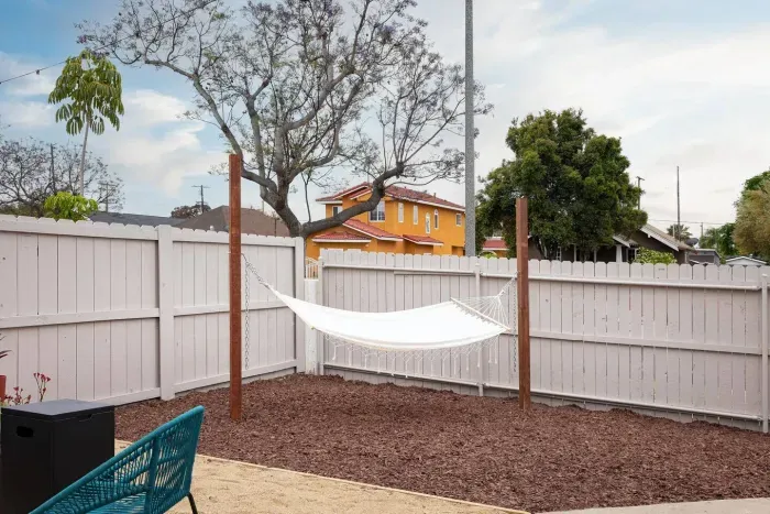 Unwind in the private hammock—perfect for lazy afternoons, reading, or soaking up the California sun.