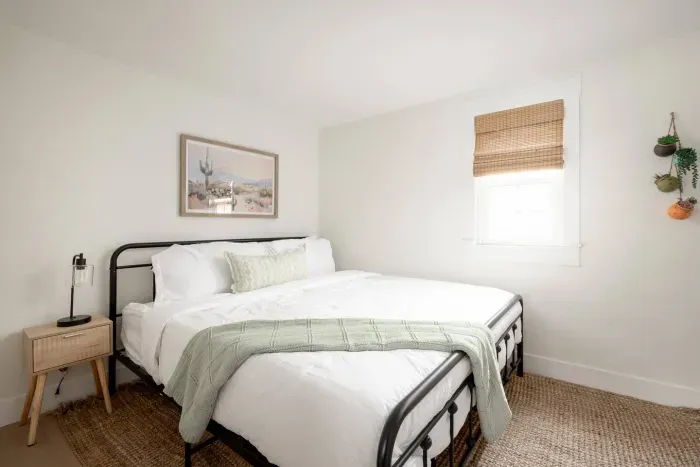 Extra-large king bed.