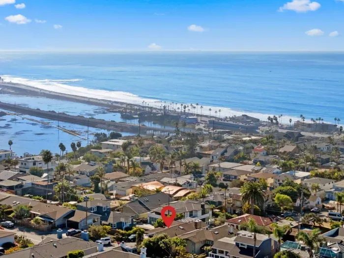 Stunning ocean view from aerial perspective, truly mesmerizing.