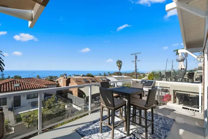 Coffee table with stunning ocean views