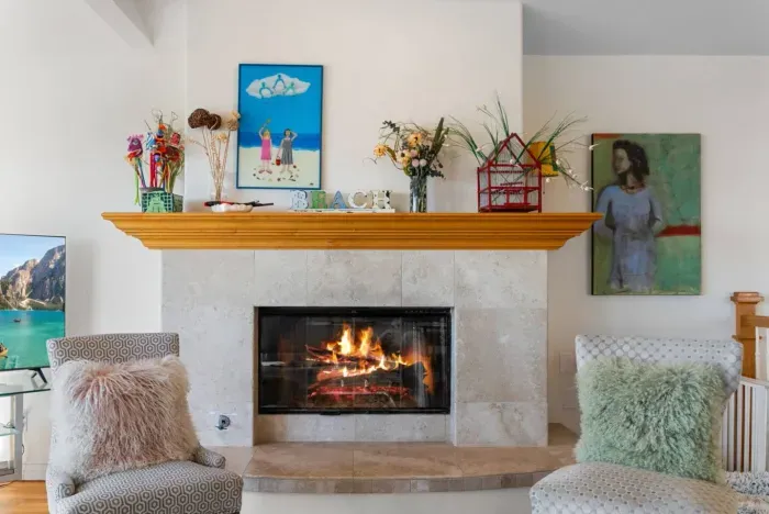 Cozy evenings by fireplace