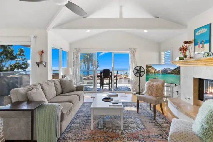 Bright living with ocean views