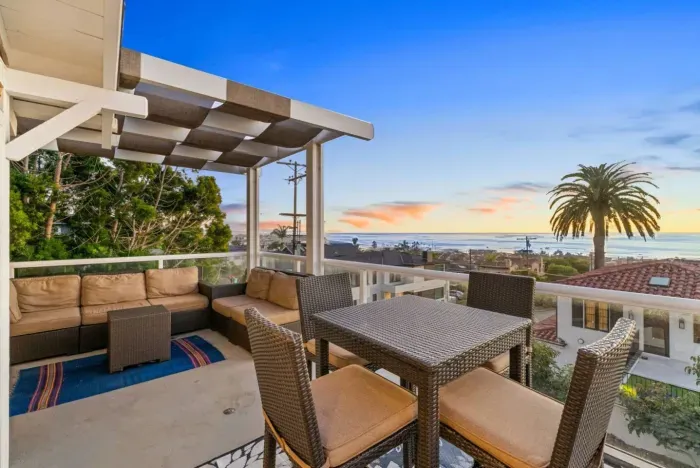 Relaxing view deck with stunning sunset vistas