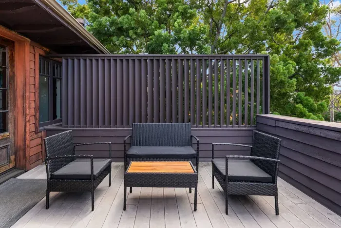 a private patio escape.
