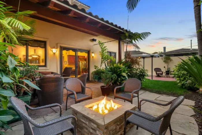 Backyard firepit for cozy, outdoor relaxation