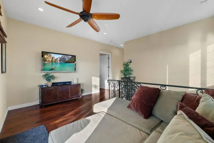 Second-floor living room with inviting ambiance.