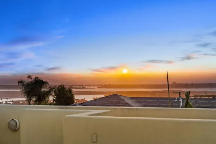 Stunning sunset views from the property.