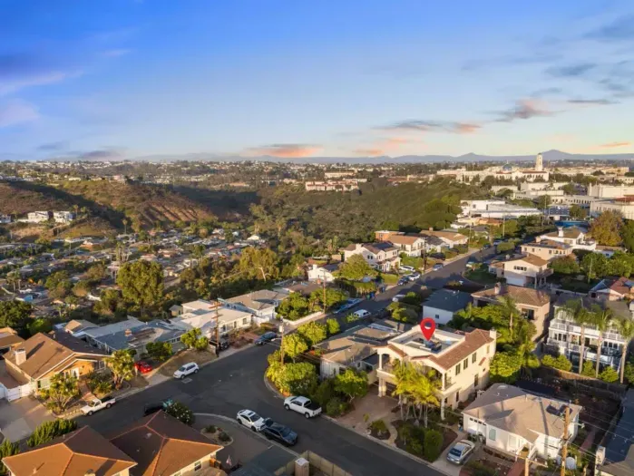 Panoramic mountain views from the property.
