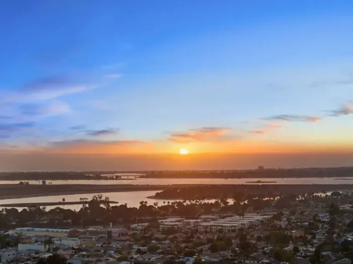 Breathtaking sunset views from the property.