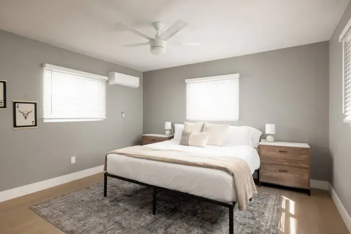 Main bedroom with a king bed