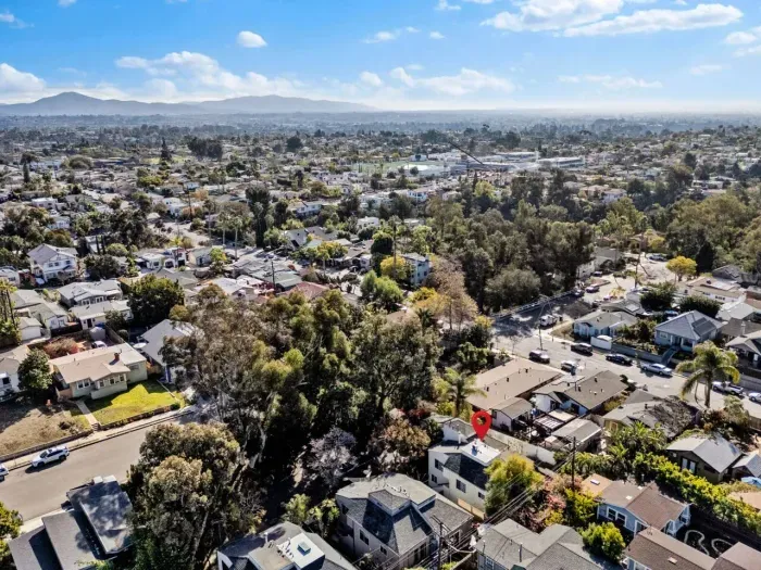 Located on a tree-lined street