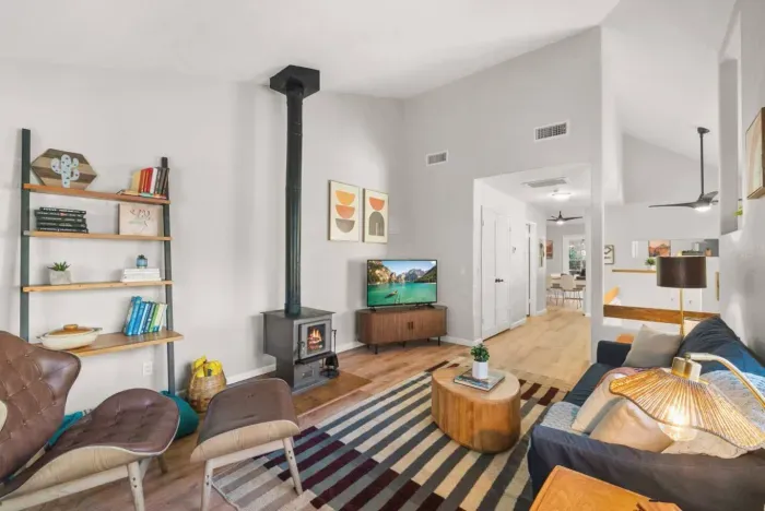 Enjoy the smart TV, where you can log into your favorite streaming channels