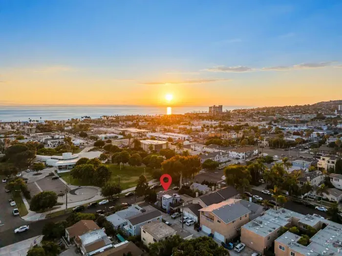 Prime location steps from parks and coastline.