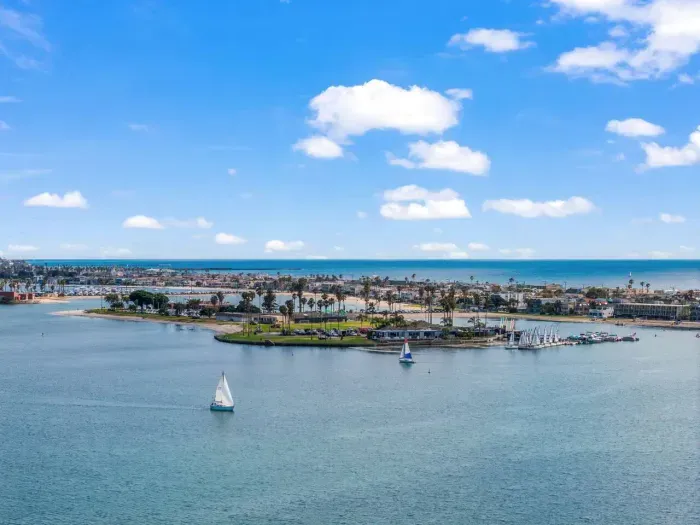 Mission Bay stretching out before you.