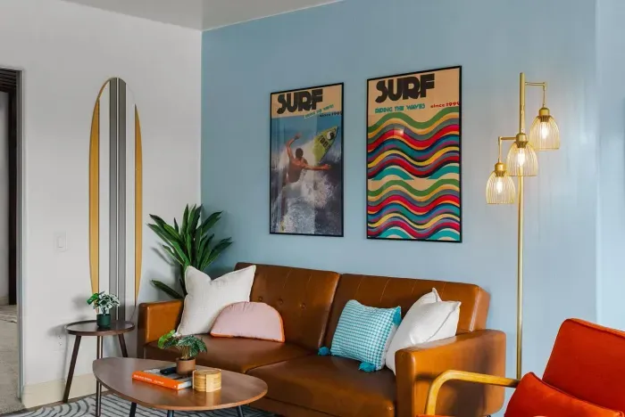 A cozy spot to unwind after a day at the beach.