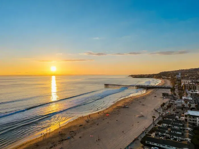 Iconic Pacific Beach sunsets from every angle.
