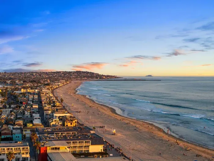 Just steps from the Pacific Beach shoreline.