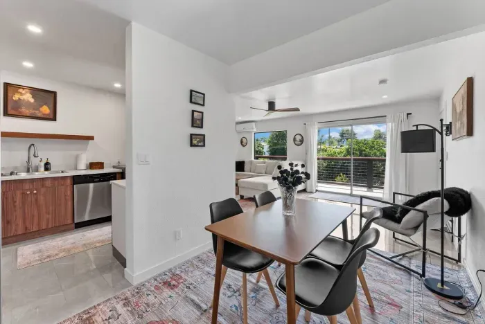 ine in natural light surrounded by modern design and greenery views.